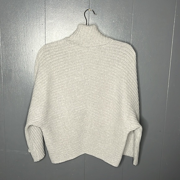 Anthropology MOTH Grey ribbed turtleneck sweater size small - Picture 9 of 11